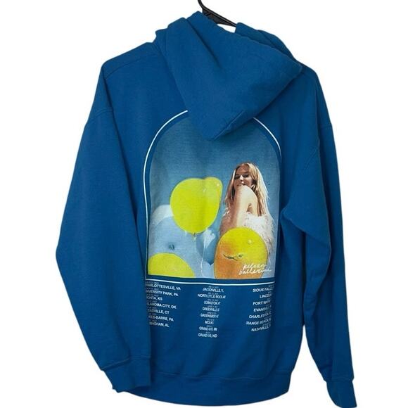 Kelsea Ballerini 2023 Heartfirst Concert Tour Hoodie Size M Blue Balloons Cities - Picture 1 of 9